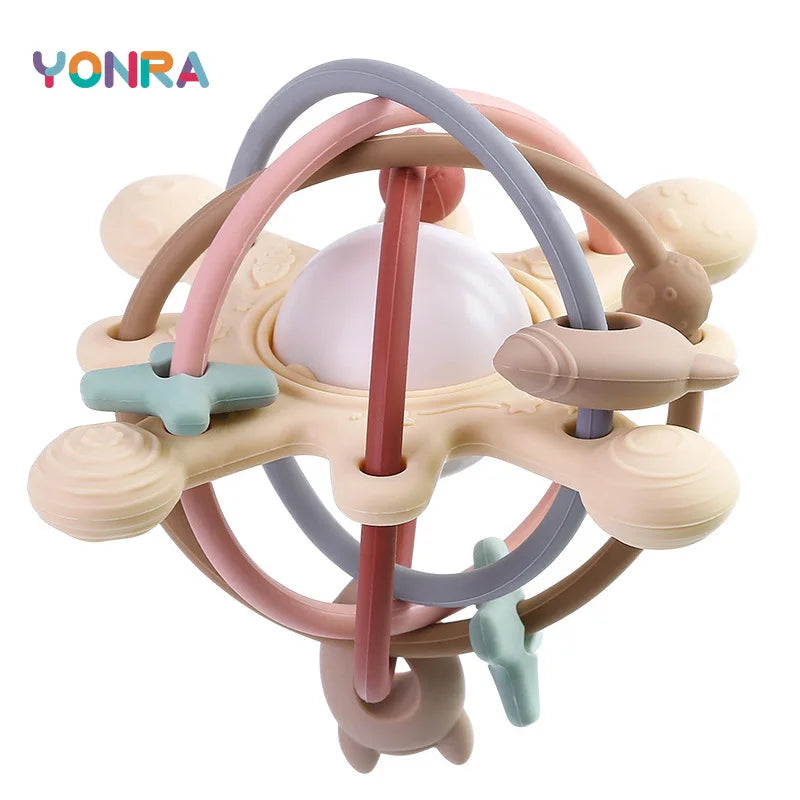 Rattle & Sensory Teether Bed Bell Silicone Montessori Ball Newborn Baby Toys Children's Kids Gift Development Games 0 36 Months